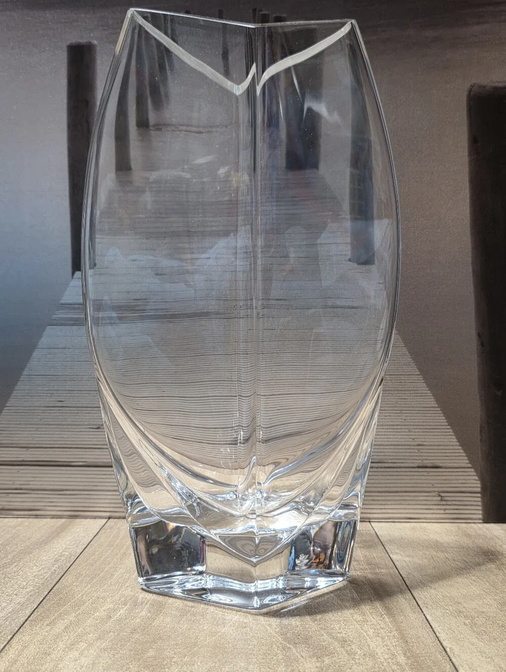 Clear Glass Decorative Vase - Elegant Crystal-Look Home Accent